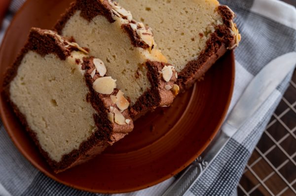 Almond Butter Marble Loaf Cake