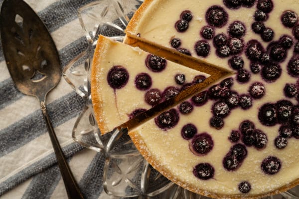 Blueberry Custard Flan