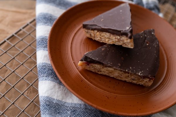 Raspberry Almond Triangle