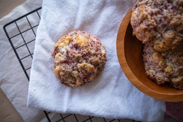 Raspberry White Chocolate Scone