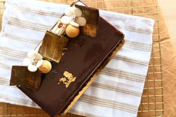 Mocha Pecan Praline Cake