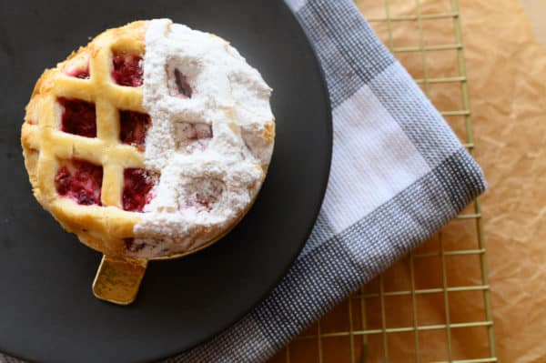 Raspberry Custard Flan 4"